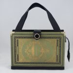 Sehr edle Tasche aus dem Buch "Faust" von Göthe in Grün