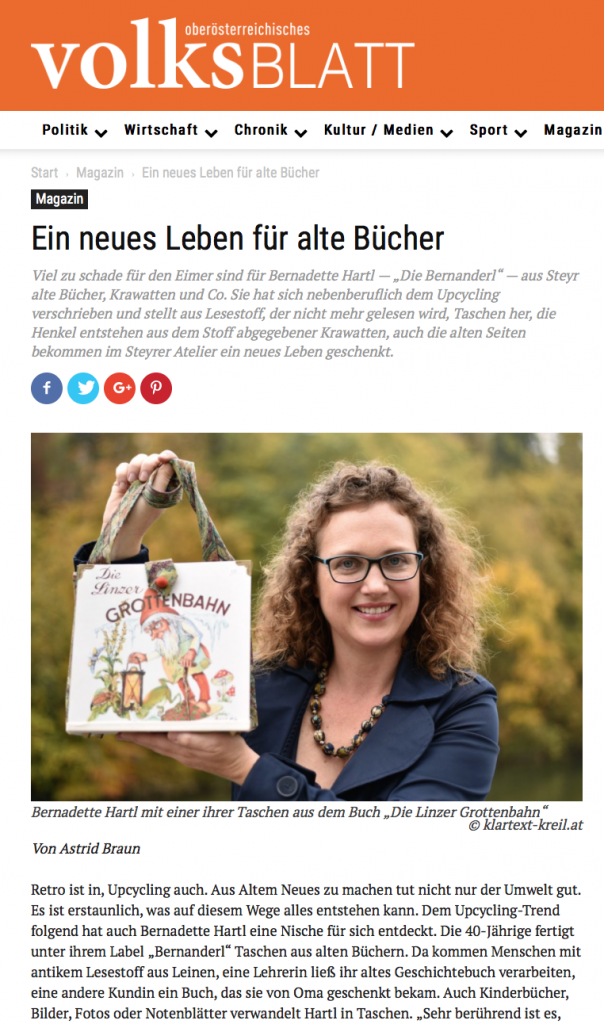 Bericht zu Bernanderl im Oberösterreichischen Volksblatt